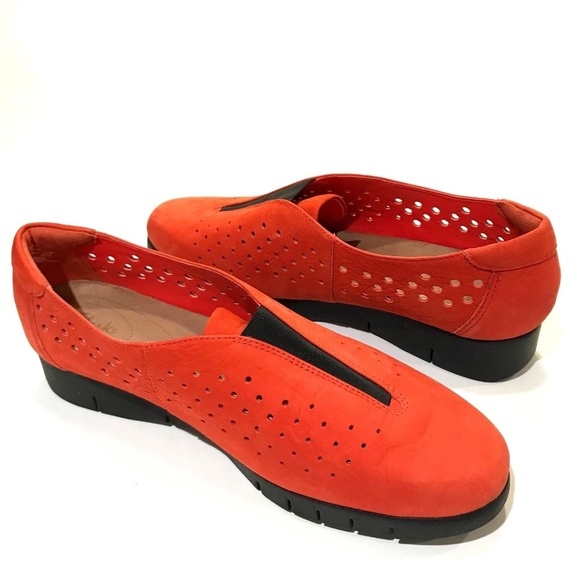 clarks shoes womens orange
